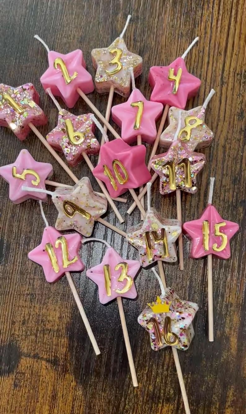 Sweet 16 Kerzen-Set - 16 Wünsche Geburtstagskerzen - Einzigartiges Sweet Sixteen Geschenk - Ästhetisches Geburtstagsdekor für Mädchen - Erinnerungsbox Bild 4