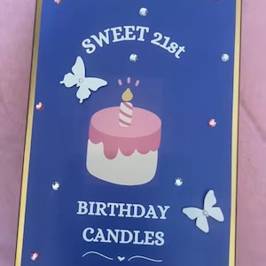 Caja de velas para dulces 21, caja de velas de 16 deseos, caja de cerillas Lucky Duck, Abby Jensen, dulce vigésimo primer cumpleaños, regalos para dulces 21