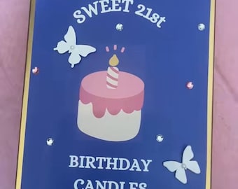 Sweet 21 candles box 16 Wishes Candle Box Lucky duck matchbox Abby Jensen sweet twenty first sweet 21 birthday gifts
