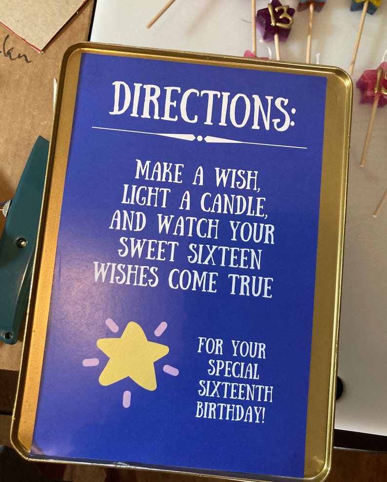 16 Wishes Candle Box Etsy UK 16 Wishes Candle Box Etsy UK