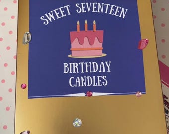 Sweet Seventeen candle box 16 Wishes Candle Box  Lucky duck matchbox Abby Jensen