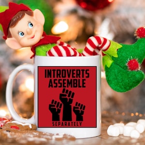 Introvert Mug for Women, Introverts Unite Separately, Ew People Mug, Antisocial Mug, Awkward Mug, Mug for Gamers