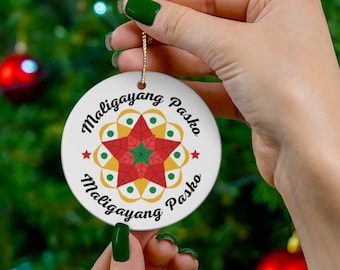 Personalized Filipino Parol Christmas Ornament, Filipino Christmas Lantern, Pinoy Parol Ornament, Maligayang Pasko Ornament, Filipino Parol