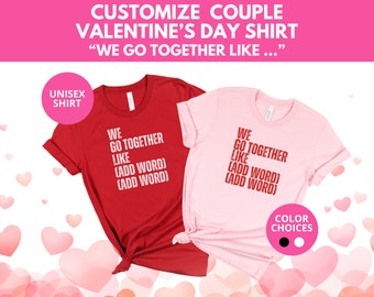 Customized Valentine's Day Matching Couple Shirt, Funny Filipino Shirt,  Happy Galentine's Day Shirt, Personalize Valentine's Day Shirt