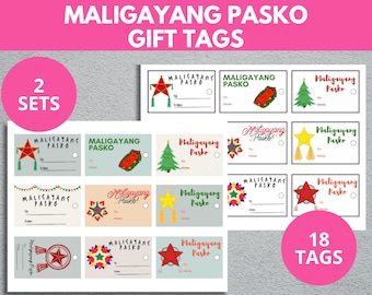 Maligayang Pasko Holiday Gift Tags, Filipino Gift Tags, Filipino Mom Gift, Merry Christmas Tags, Holiday Tag Printable, Funny Filipino Gift