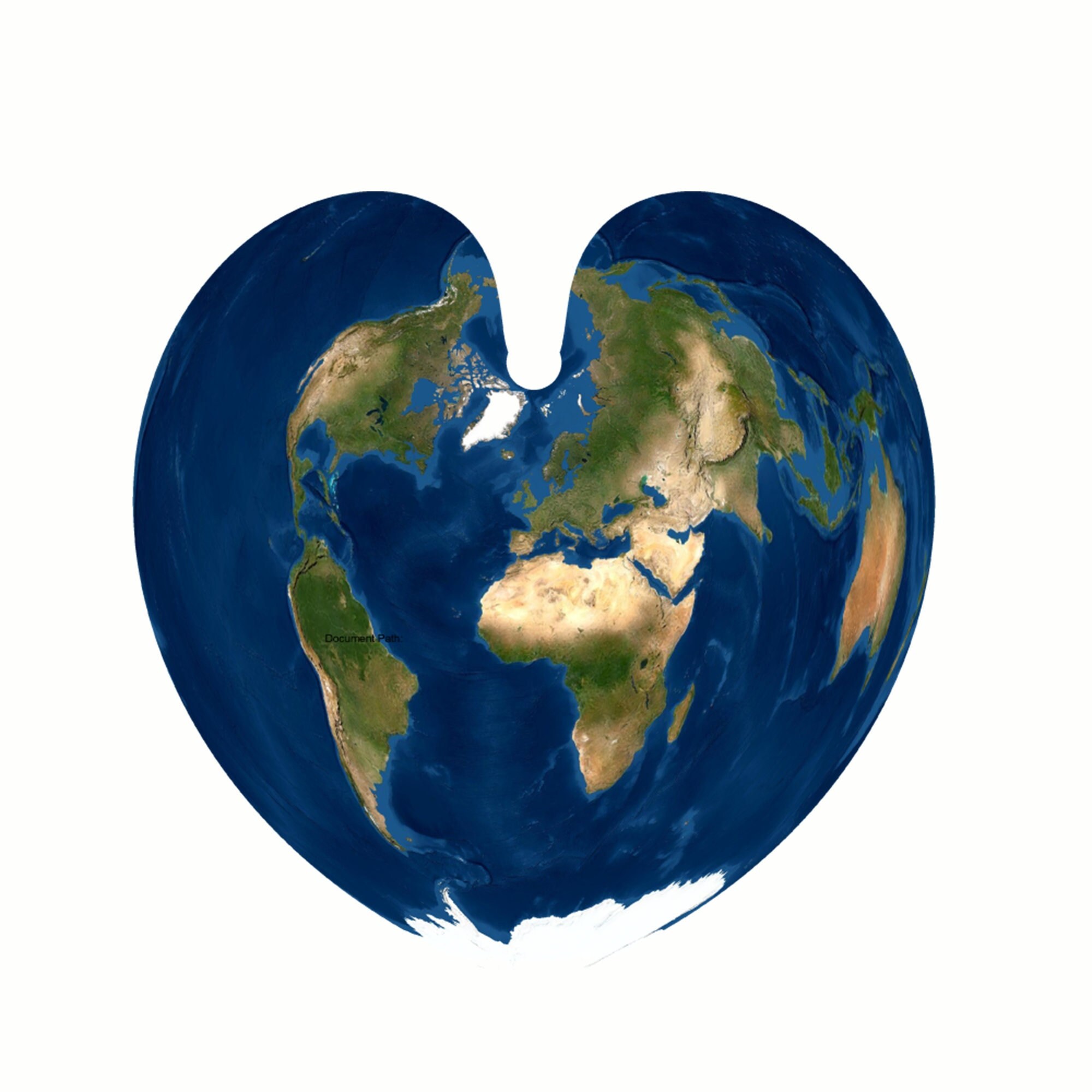 Heart Shaped World Map