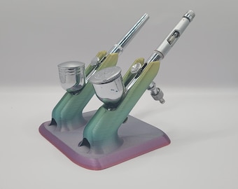 Personalized 3D Printed Airbrush Holder: Custom Airbrush Stand