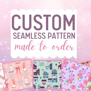 Custom Seamless Pattern for Fabric Printing | Hand-Drawn | Commercial Use | 300 DPI PNG