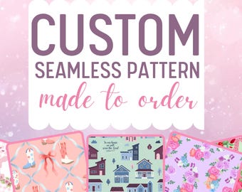 Custom Seamless Pattern for Fabric Printing | Hand-Drawn | Commercial Use | 300 DPI PNG