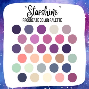 Starshine Color Palette  /  Galaxy Colors - Procreate Color Palette - Digital Drawing Tools for Procreate