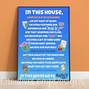 In This House we do Blue Heeler-Inspired Wall Art- Nursery-Kids Room-and More