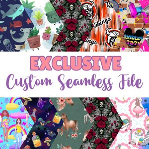 Hand Drawn EXCLUSIVE Custom Seamless Pattern Files for Fabric Printing Custom Design File 300 DPI