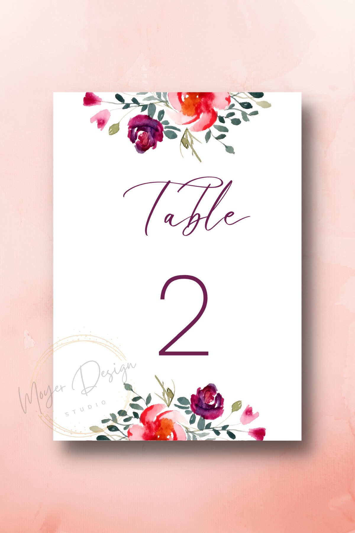 Printable Table Numbers for Special Events, Weddings - Digital Download ...