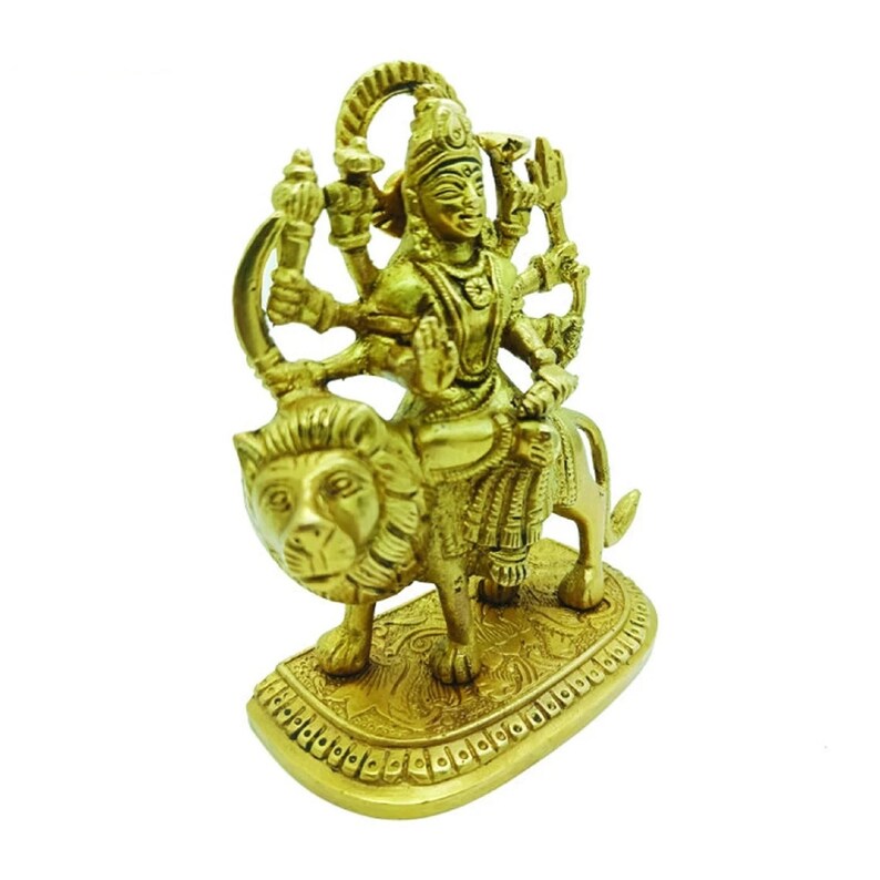Brass Durga Maa Idol Durga Puja Gift Durga Statue Hindu Goddess of