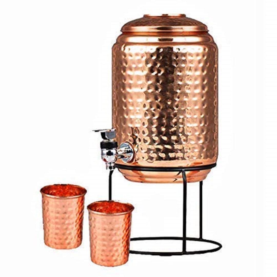 Pure 100 Copper Water Pot/dispenser Copper Tumbler/ayurveda Healing