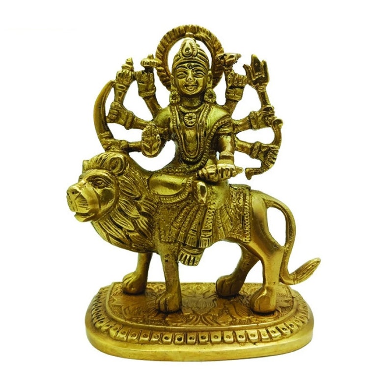 Brass Durga Maa Idol Durga Puja Gift Durga Statue Hindu Goddess of