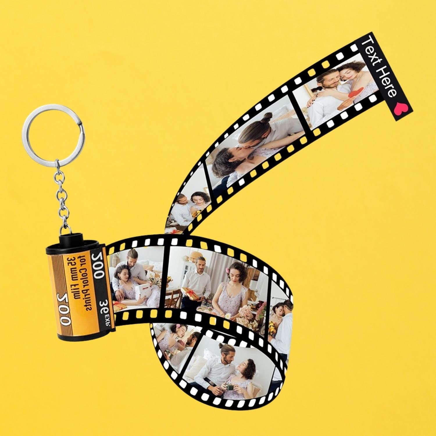 Personalized Photos Keychain Camera Keychain Film Camera Etsy