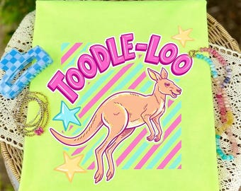 Canguro Toodle Loo PNG, Canguro rayado PNG, Último día de clases PNG, Fin de año PNG, Canguro preppy PNG, Despedida escolar PNG, Capricho