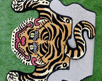 New Tibetan Tiger rug 3x5 for Home décor And Gifting for Bedroom for kids and Pets And for festival and Gifting