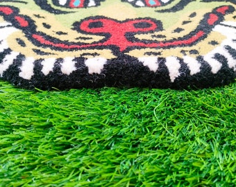 Dual Lime Green  Tibetan Tiger rug 3x5 for Home décor And Gifting for Bedroom for kids and Pets And for festival and Gifting