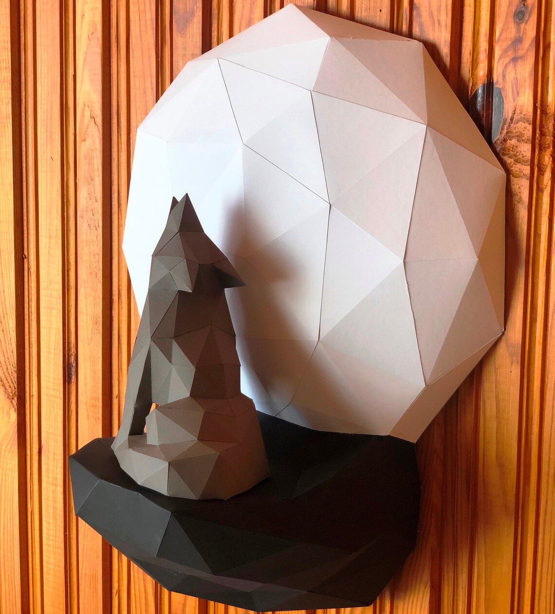 Wolf on the Moon, Make Your Own Wolf, DIY Moon Wolf, Papercraft