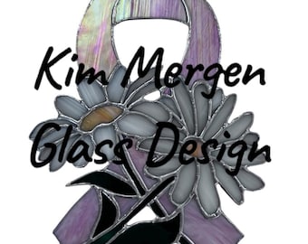 Breast Cancer Ribbon Stained Glass Pattern