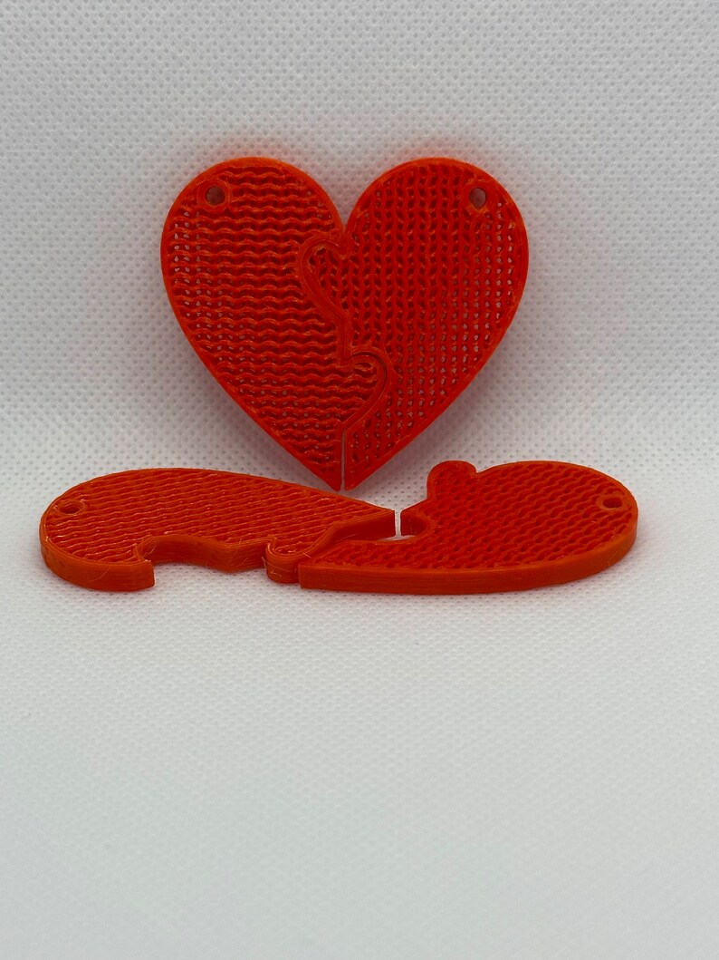 Hearts Keychain Duo Gift Set3d Printed and Designedover 10 Colors