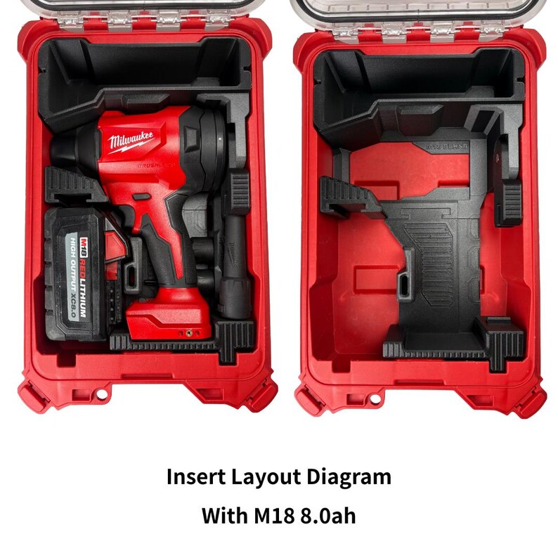 Layout For M18 Milwaukee Packout Insert for the New M18 Blower Model M18BLHSB0. - Etsy ...