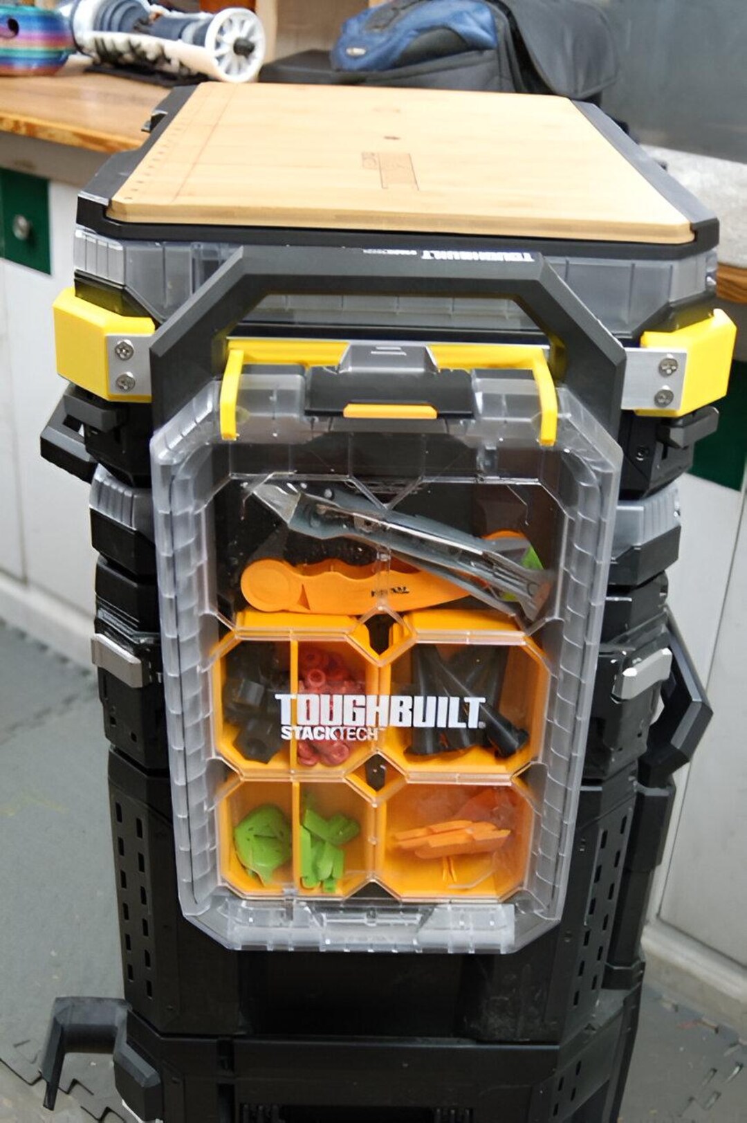 Toughbuilt Stacktech Compact Low Profile Organiser Hanging Bracket ...