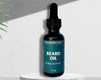 Absinthe Beard Oil, With Organic Jojoba and Argan Oil, for All Beard Types, 1 Fl Oz