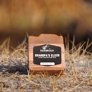 Grandpa&#39;s Elixir Natural Shea Butter Bar Soap for Men and Women