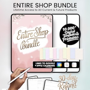 Digital Planner Bundle 2026: Daily, Weekly, Monthly Templates, GoodNotes, Notability, iPad, Android, Digital Stickers