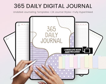 Digital Journal, Daily Journal, Goodnotes Notebook, Digital Journal iPad, Goodnotes Template, Notability Journal, Undated Digital Journal