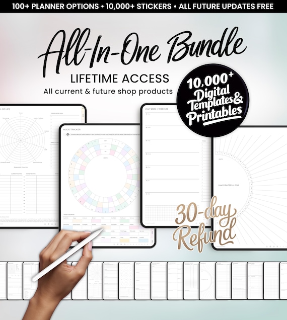 Digital Planner 2026 for GoodNotes iPad Android Notability | Entire Shop Bundle