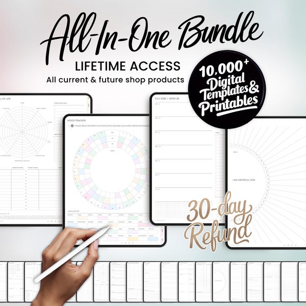 Digital Planner 2026 for GoodNotes iPad Android Notability | Entire Shop Bundle