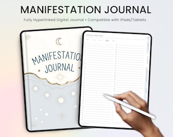 Digital Manifestation Journal, Gratitude Journal, Manifesting Journal, Vision Board Template, Law of Attraction, Goodnotes iPad Journal