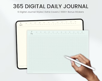 Daily Journal, Gratitude Journal, Self Care Journal, Goodnotes Journal, Notability Journal, iPad Journal, Undated Digital Journal Diary