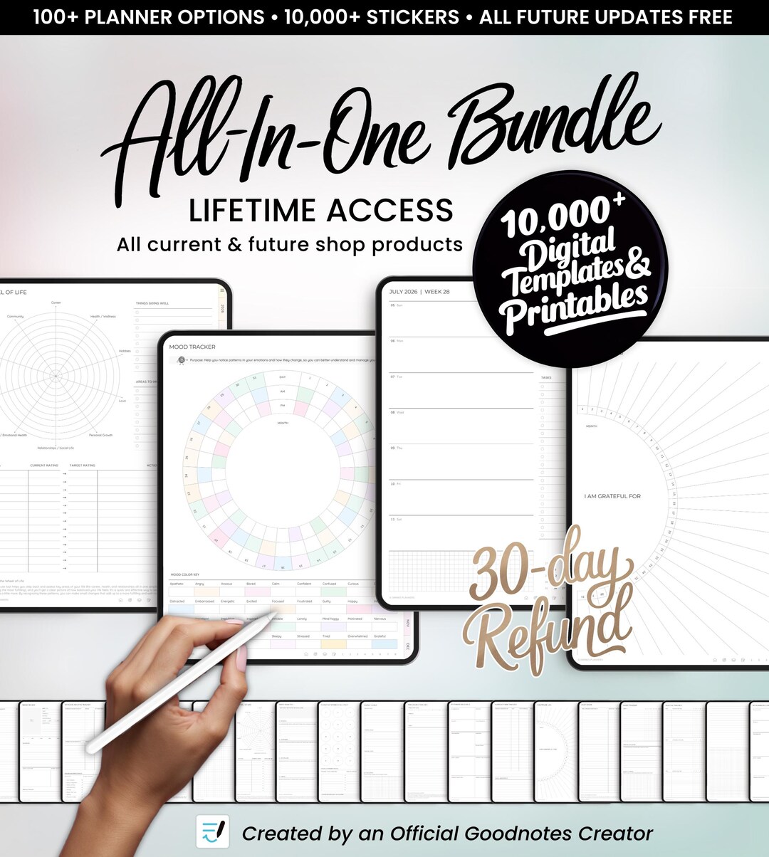 2026 Digital Planner Goodnotes Bundle | All-in-one PDF Planner ...