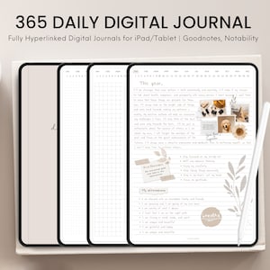 Digital Journal, Daily Journal, Goodnotes Notebook, Digital Journal iPad, Goodnotes Template, Notability Journal, Undated Digital Journal