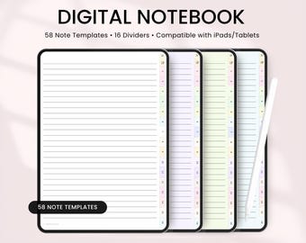 Digitales Notizbuch, Digitale Papiere, iPad Planer, Studentenplaner, Goodnotes Planer, Zielplaner, Notability Planer, Lernplaner