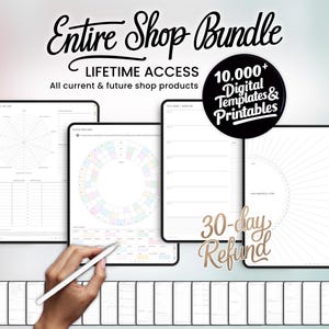 Digital Planner 2026 Bundle: Daily, Weekly, Monthly Templates, GoodNotes, Notability, iPad, Android, Digital Stickers