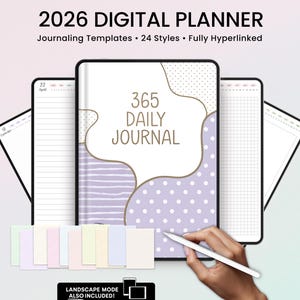 365-Day Digital Pages | Templates for GoodNotes, Notability, iPad, Tablet (PDF Download)