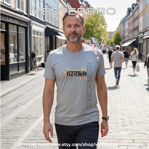 vesterbro Kbh Urban T-Shirt, Streetwear Tee w/ Mirrored Cyrillic Typography, Soft Fit, Minimalist & Bold, Perfect City Lovers and CPH Gift