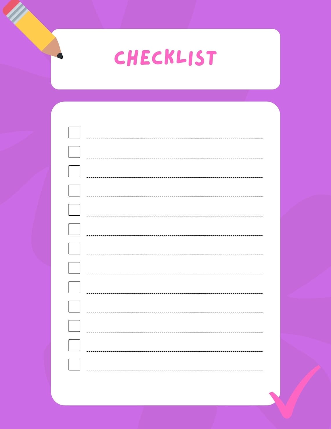 Checkliste Leere Liste einfache Liste druckbar To Do - Etsy.de