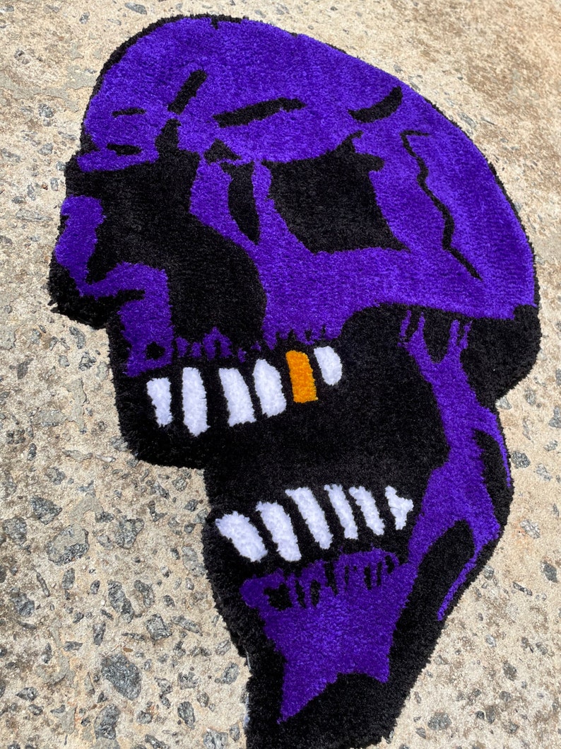 Skull Rug 100% Acrylic Rug - Etsy