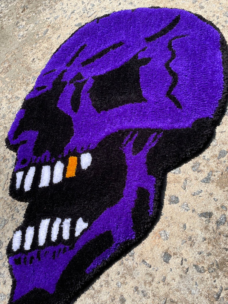 Skull Rug 100% Acrylic Rug - Etsy