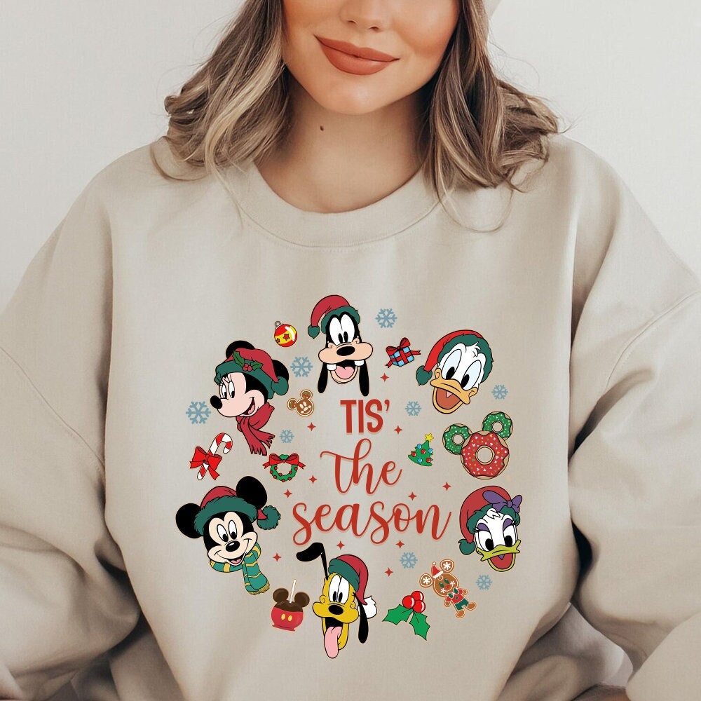Christmas Tis The Season Magical Sweatshirt, Mickey Christmas Sweatshirt