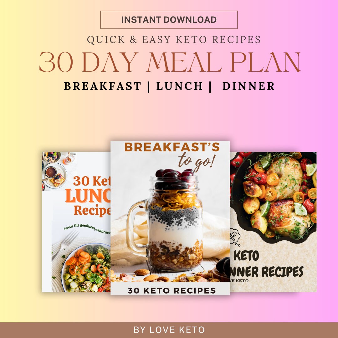 Quick & Easy Keto Recipes Cookbook, Digital Recipe Book, Keto Diet, Ebook PDF, Low Carb Recipes