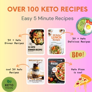 Keto Cookbook: Low Carb Recipes Ebook PDF, Instant Download, Healthy Diet Guide