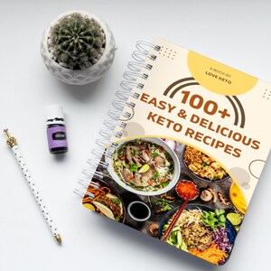 Keto Kitchen Pack: 100 Simple Recipes, Planner, Low Carb Guide Print at Home image 5